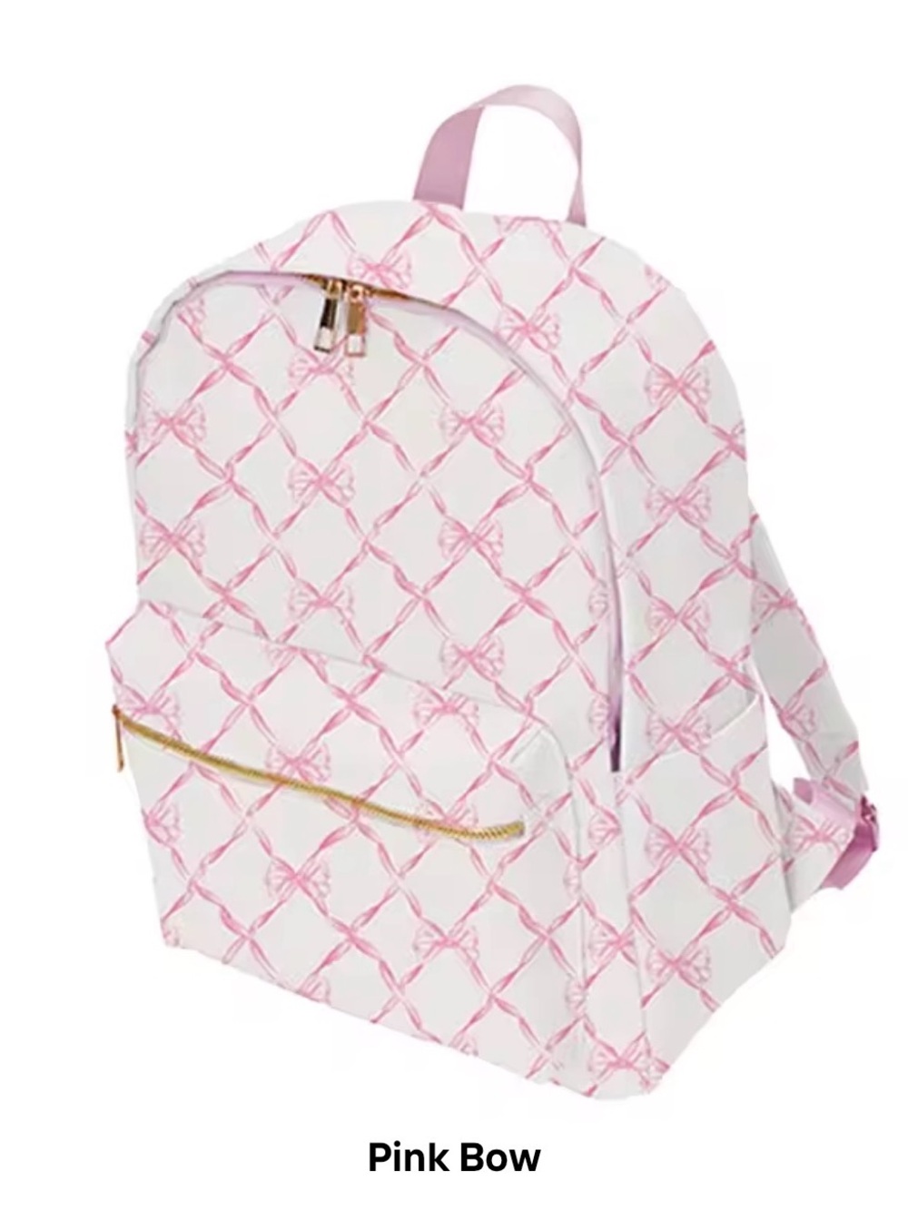 Pink Bow Print Mini Backpack - Picture 2 of 2